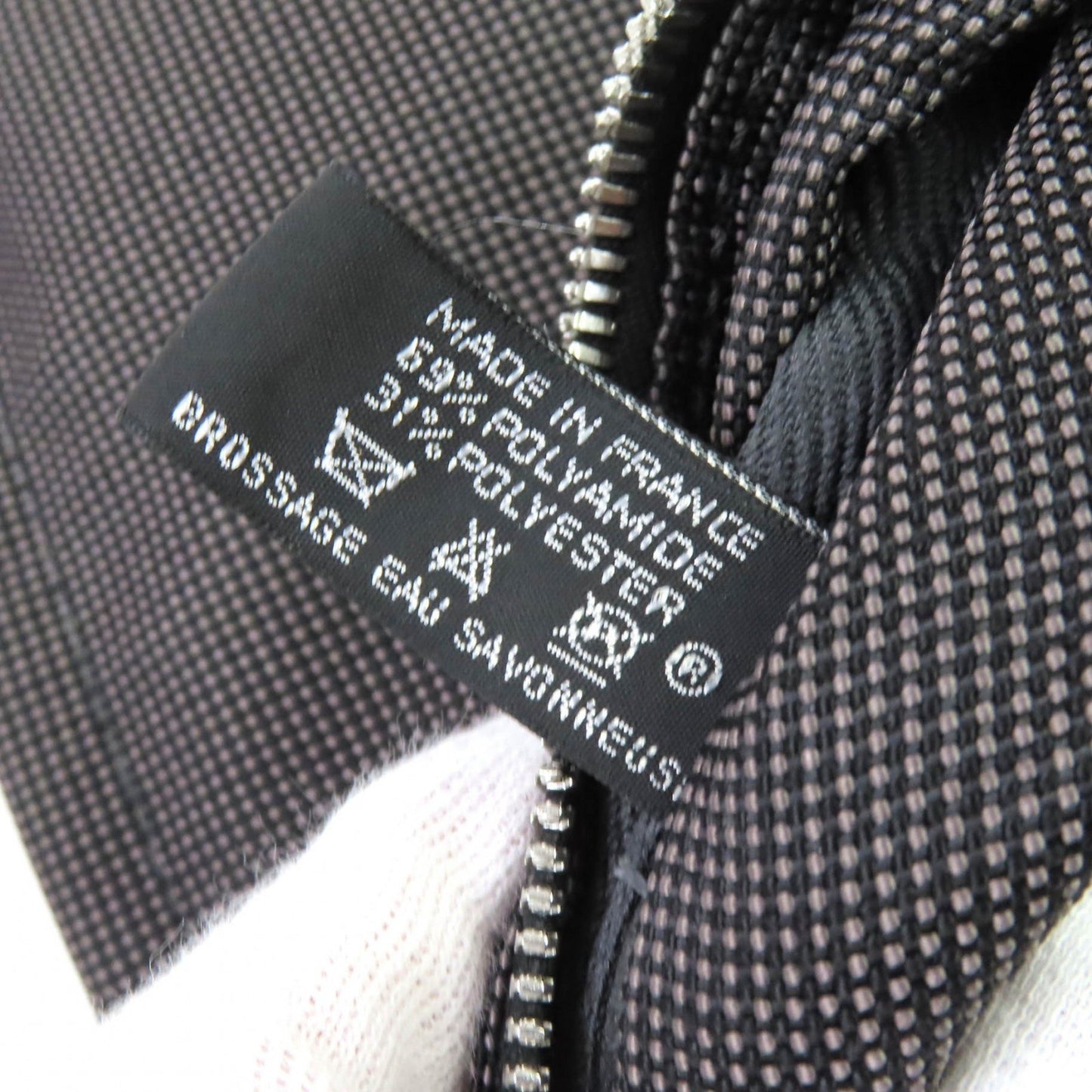 Hermes Air Line Gm Serie Button Canvas Large Tote Bag/Boston Bag Gray Made In France