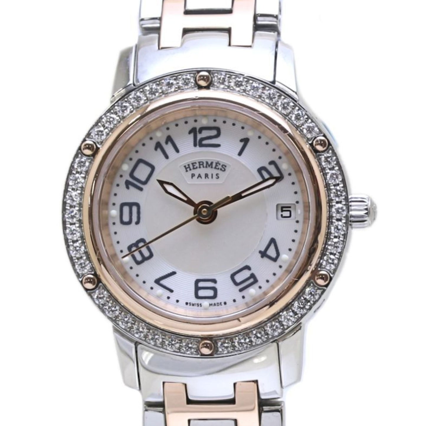 Hermes Clipper Nacr Classic Bezel Diamond Cp1.222.212 4970 035323Ww00