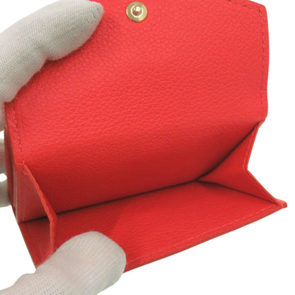 Like New Louis Vuitton Portefeuille Rock Mini M67860 Leather Tri-Fold Wallet Red Lv 0393 Louis
