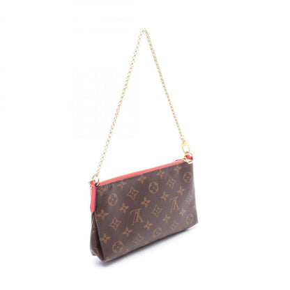 Louis Vuitton Pallas Clutch Monogram Poppy Petal Handbag Coated Canvas Leather