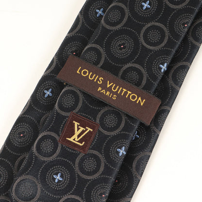 Louis Vuitton Polka Dot Monogram Silk Cravate Black