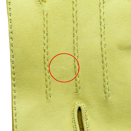 Hermes Herms Serie Women'S Leather Gloves In Lime Green