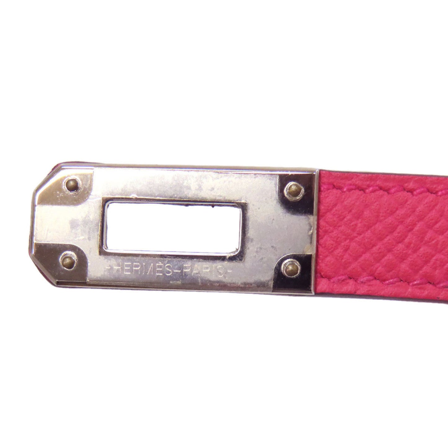 Hermes Herms Kelly Wallet Compact Rose Extreme Silver Hardware Bifold Epson