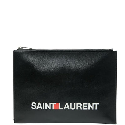 Saint Laurent Logo Clutch Bag/Second Bag In Black