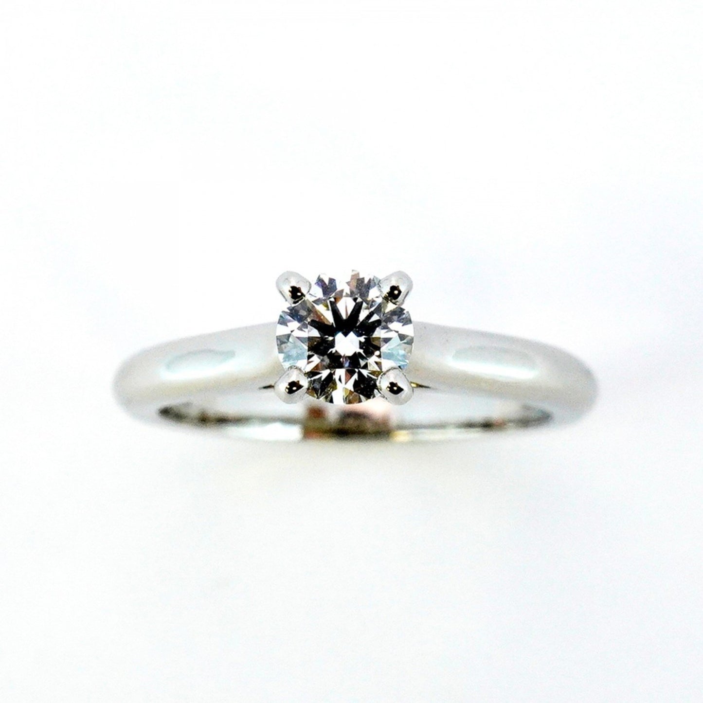 Cartier Solitaire Ring 1Pd Pt950 Platinum Diamond 0.34Ct #46