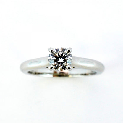 Cartier Solitaire Ring 1Pd Pt950 Platinum Diamond 0.34Ct #46