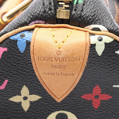 Louis Vuitton Speedy 30 Handbag Coated Canvas Leather Monogram Multicolor