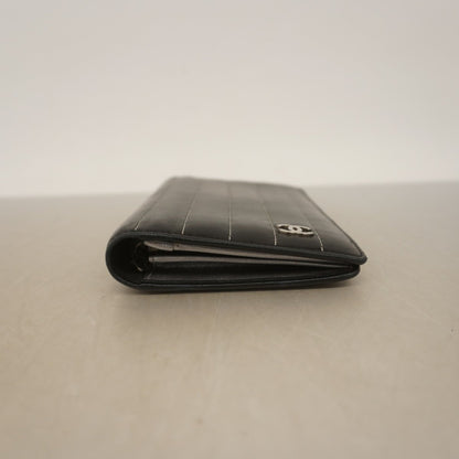 Leather Chanel Long Wallet (Bi-Fold)
