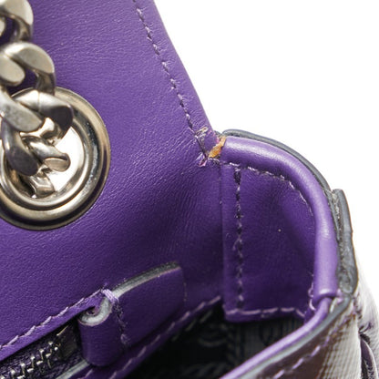 Prada Saffiano Chain Crossbody Shoulder Bag 1Bd147 Purple Enamel