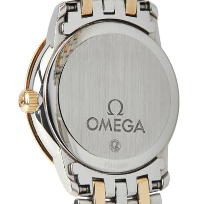 Omega De Ville Prestige Diamond Bezel Watch 413.25.27.60.05.001 Quartz White Dial Stainless Steel