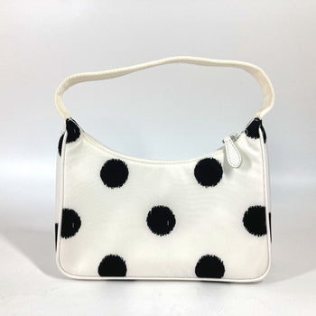 Prada 1Ne515 Re-Edition 2000 Dot Polka Dot Shoulder Bag Shoulder Bag White Black