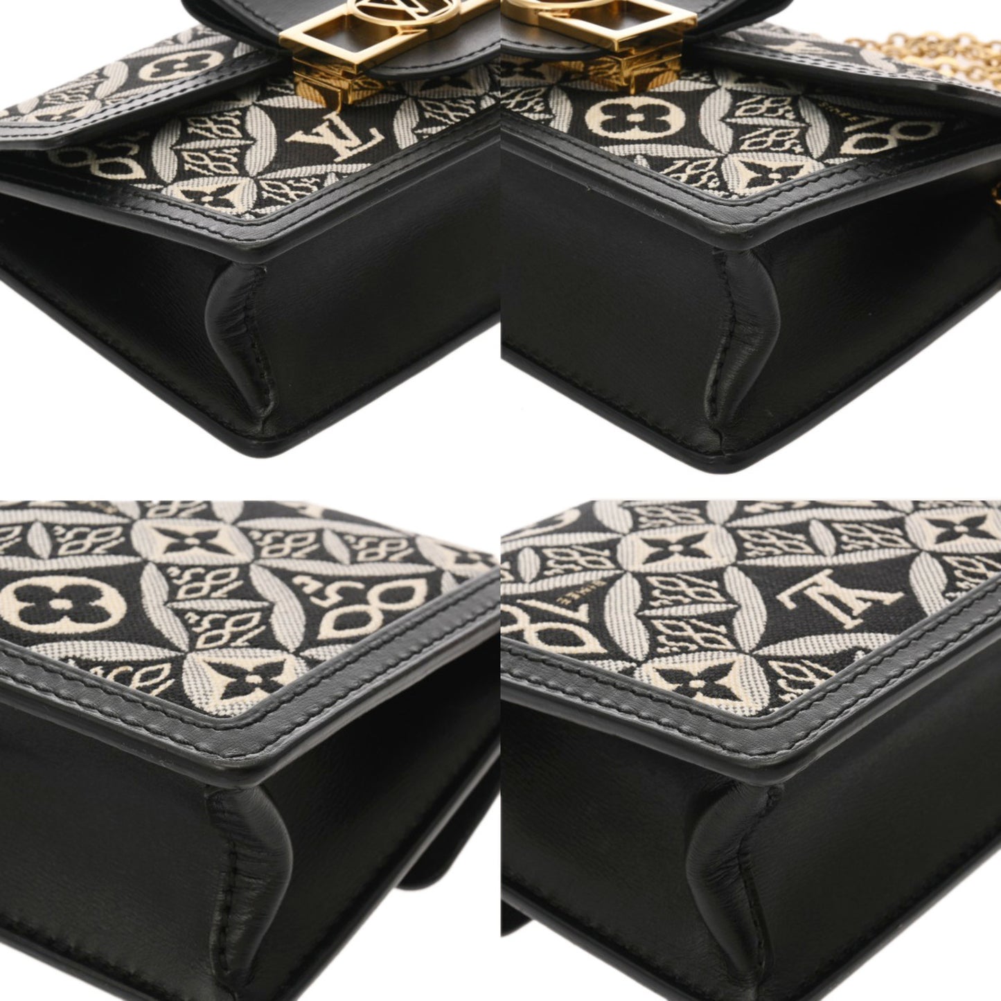 Louis Vuitton Jacquard Portefeuille Dauphine Black With Gold Hardware