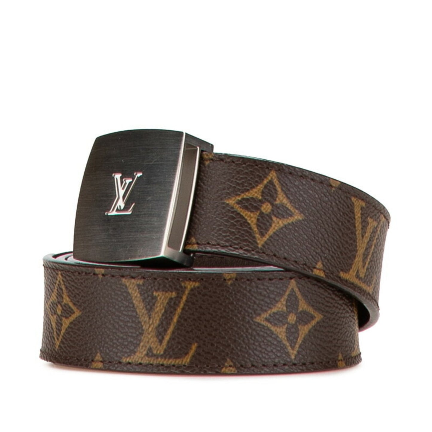 Louis Vuitton Monogram Santur Lv Cut Belt Size: 80/32 M6888W Brown Pvc Leather