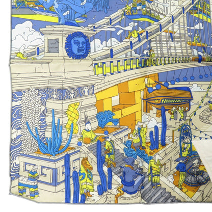 Like New Herms Carr 90 "The Legend Of The Winged Horse" La Legende Du Cheval A Plumes Twill