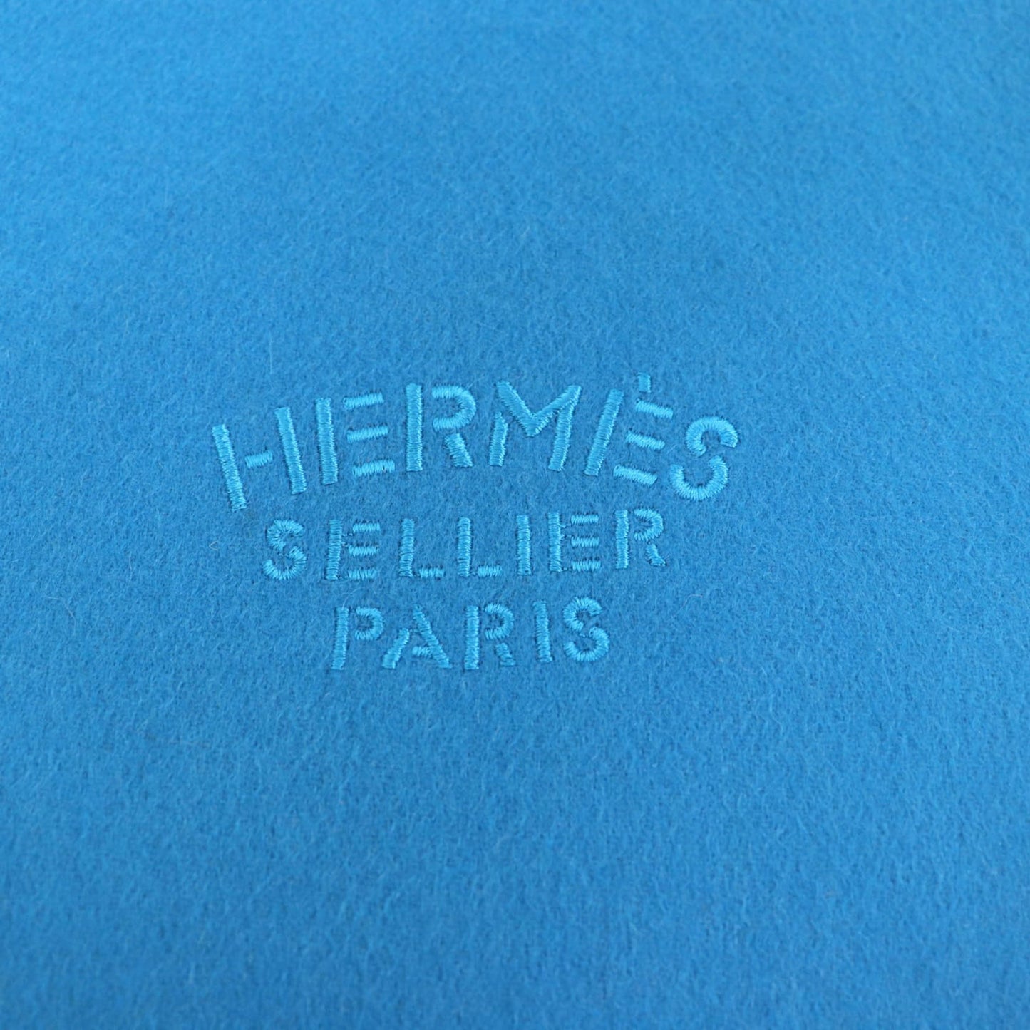 Hermes 100% Cashmere Large Stole/Shawl/Scarf With Embroidered Logo And Fringe