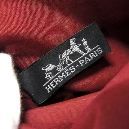 Hermes Bolide Pouch Pm Bordeaux 100% Cotton