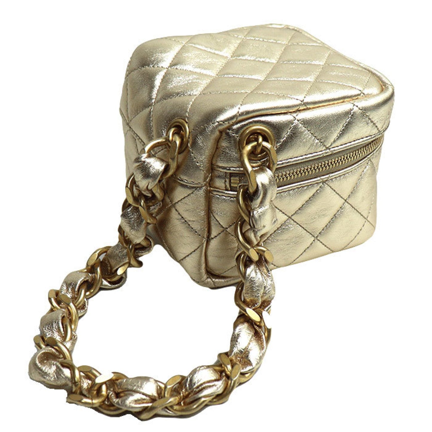 Chanel Chanel Matelasse Chain Clutch Bag Gold Ap2803