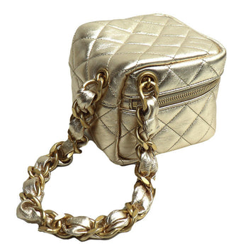 Chanel Chanel Matelasse Chain Clutch Bag Gold Ap2803