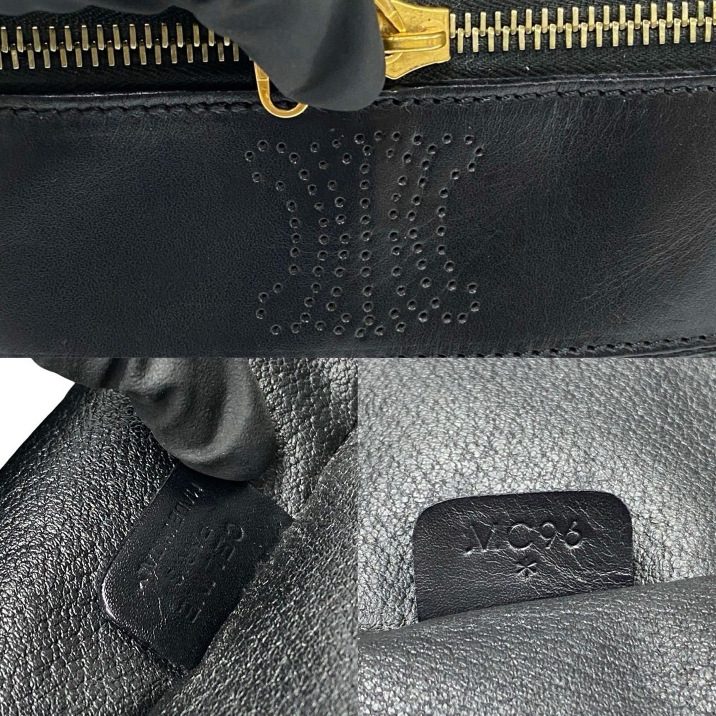 Celine Macadam Blason Triomphe Leather Handbag/Vanity Bag/Makeup Box