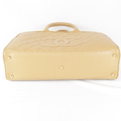 Chanel Caviar Skin Coco Mark Boston Bag Leather
