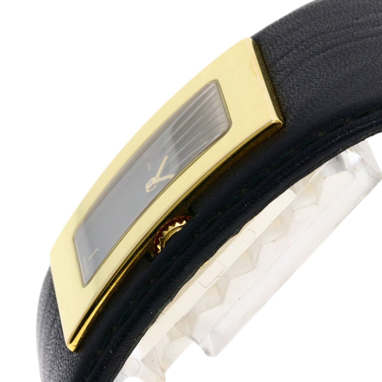 Gucci 7800L Square Face Watch Gp/Leather