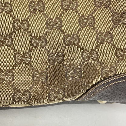 Gucci Gg Canvas Princess Tote Bag 163805 Brown Champagne