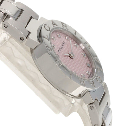 Bvlgari Bb23Ss 12P Diamond Watch Stainless Steel Ss