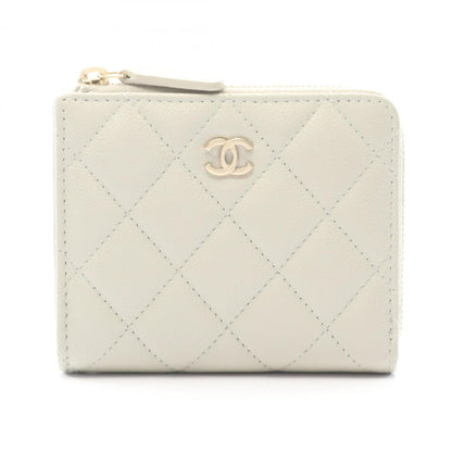 Chanel Matelasse Round Wallet In Grained Calfskin Leather