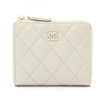 Chanel Matelasse Round Wallet In Grained Calfskin Leather