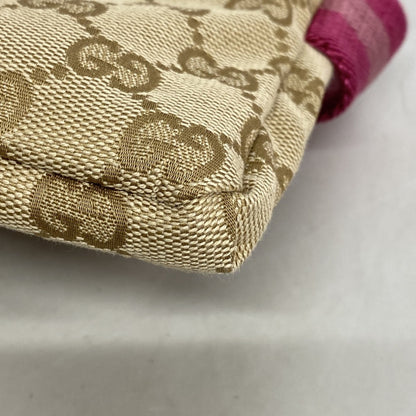 Gucci Waist Bag Gg Canvas 162962 Beige Pink