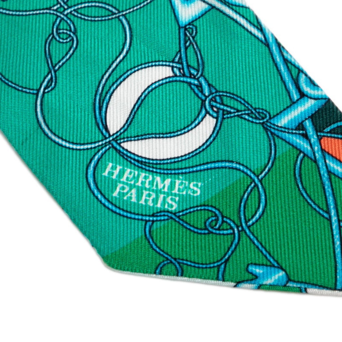 Hermes Herms Twilly Coup De Fouet Au Bloc Whip Scarf/Muffler In Green