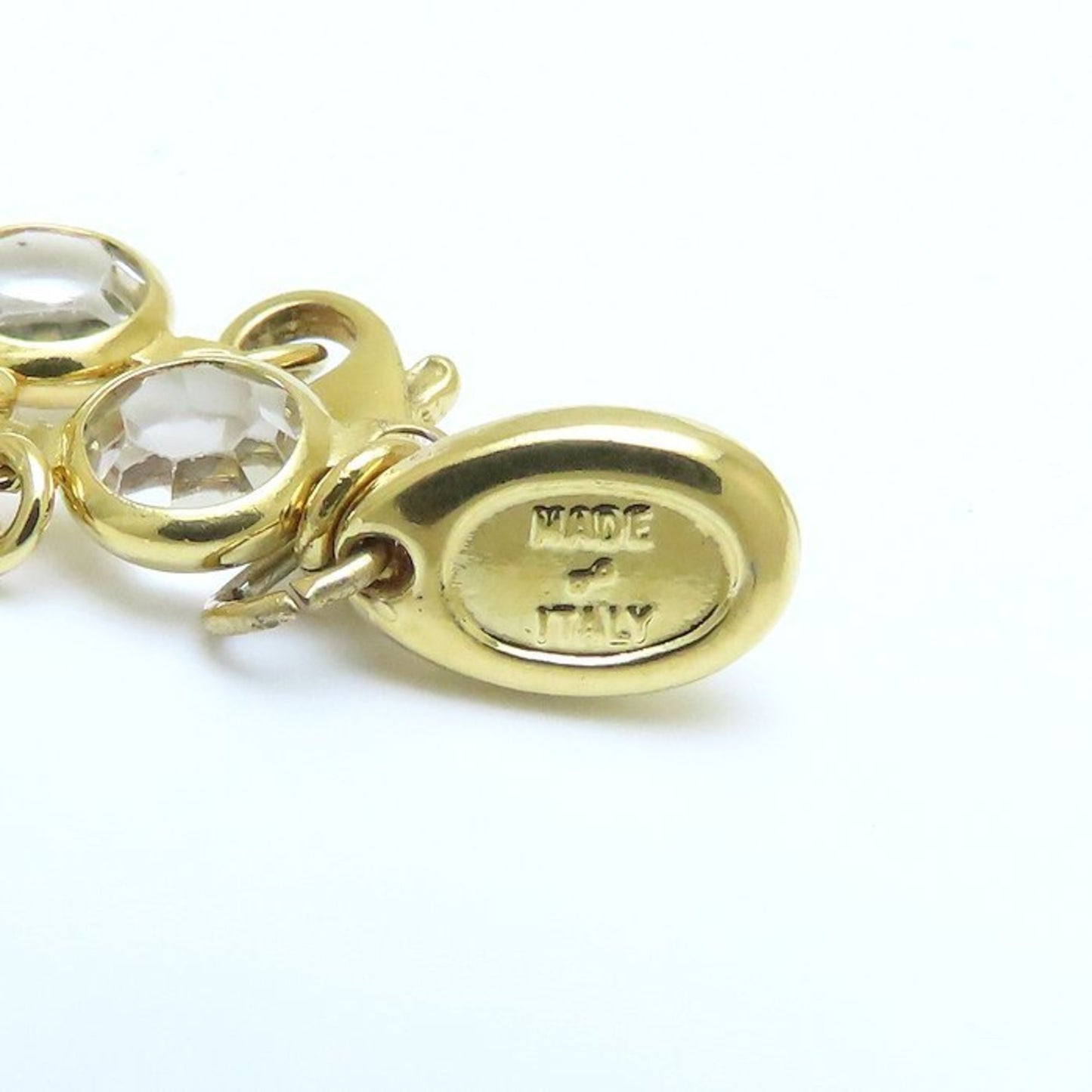Celine Triomphe Motif Bracelet With Rhinestones
