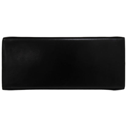 Salvatore Ferragamo Gancini Leather Handbag In Black With Gold Hardware