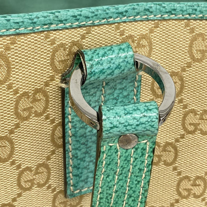 Gucci Tote Bag Gg Canvas 113017 Beige Green