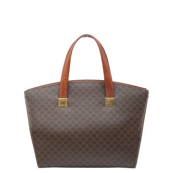 Celine Macadam Handbag In Brown Leather