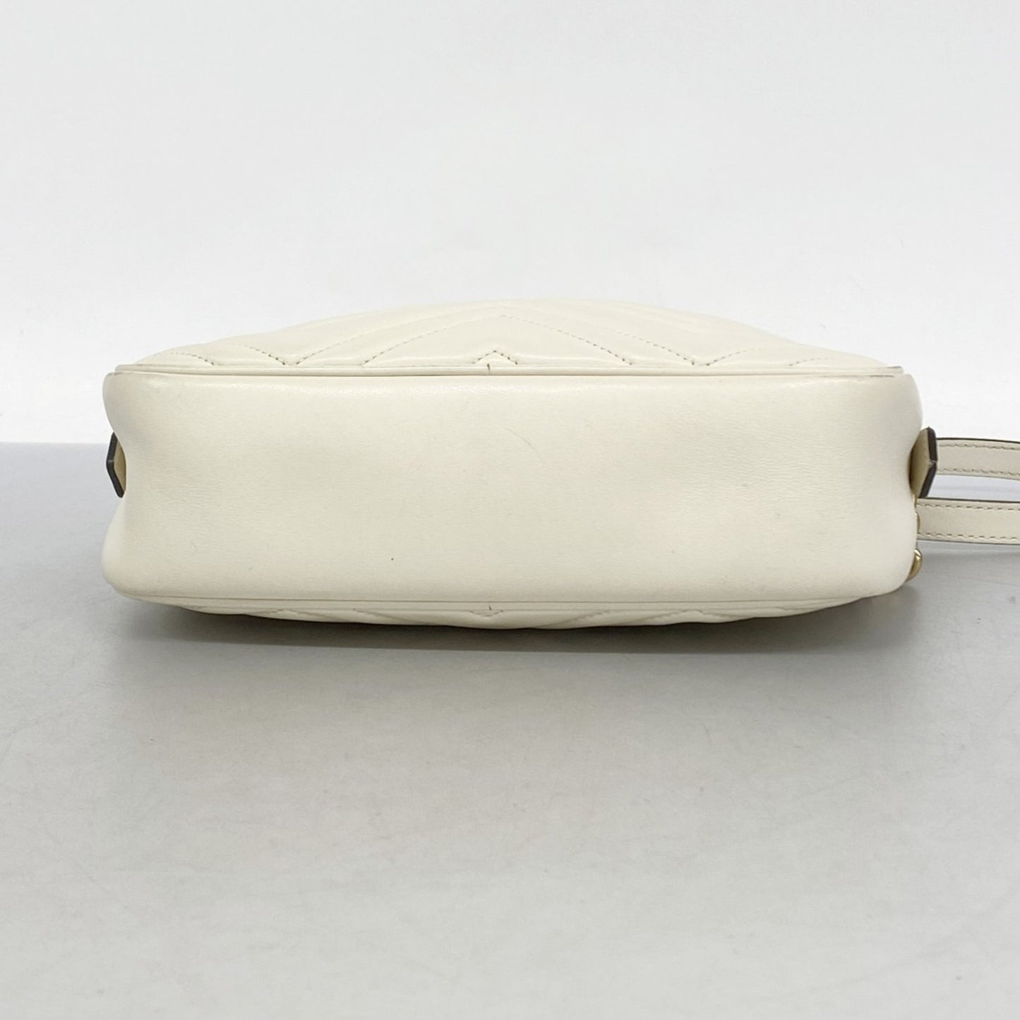 Gucci Gg Marmont Shoulder Bag 447632 Leather Ivory