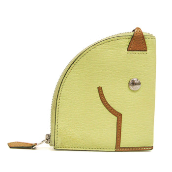 Hermes Paddock Women'S Chevre Leather Coin Purse/Coin Case Brown