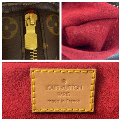 Louis Vuitton Monogram Viva Cite Mm Brown Leather Shoulder Bag With Gold Hardware