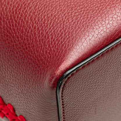 Valentino Handbag Shoulder Bag Bordeaux Multicolor Leather