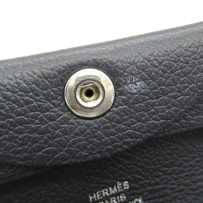 Hermes Hermes Bastia Blue Nuit Wallet/Coin Case Wallet Leather Evercolor