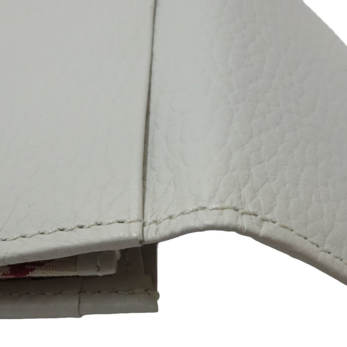 Burberry Business Card Holder Case Leather White 083535