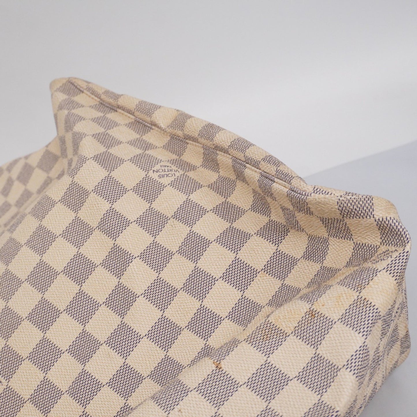 Louis Vuitton Tote Bag Damier Azur Neverfull Mm N51107 White