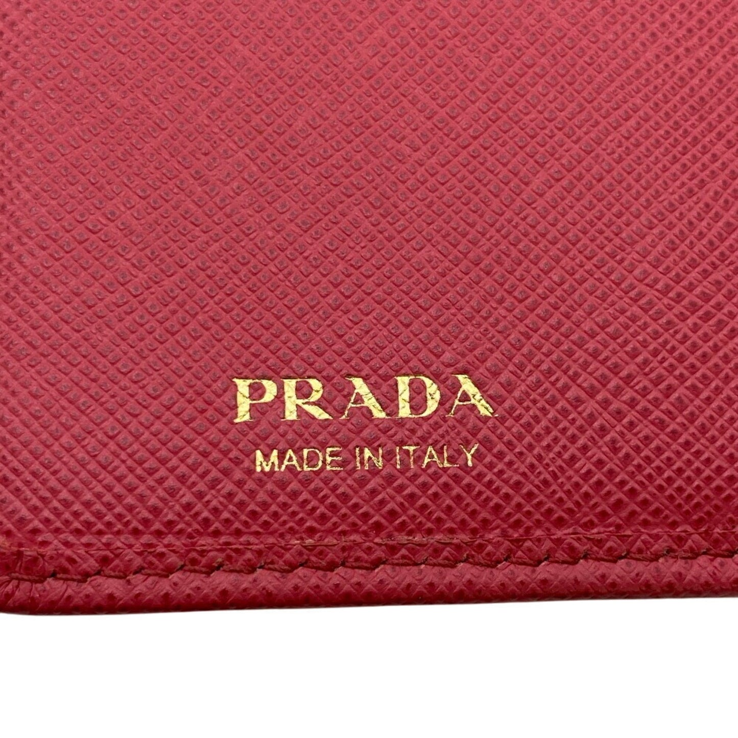 Prada 1Ml018 Saffiano Bifold Wallet Pink