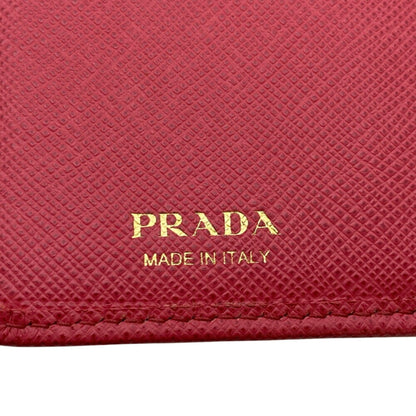 Prada 1Ml018 Saffiano Bifold Wallet Pink