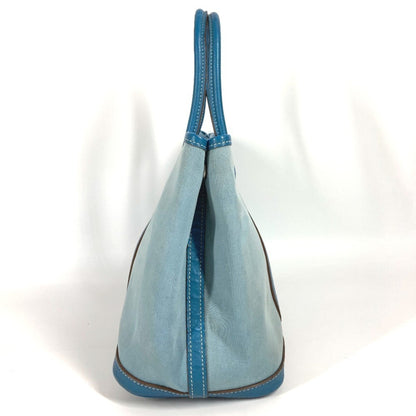 Hermes Garden Party Tpm Toile Officier Leather Handbag/Tote Bag