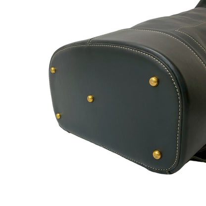 Loewe Anton Anagram Logo Leather Backpack Daypack Navy 08669