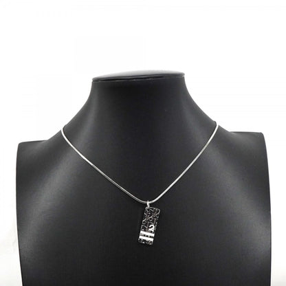 Christian Dior Trotter Metal Necklace In Silver