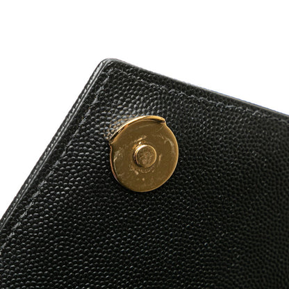 Saint Laurent Ysl Logo Envelope Medium Shoulder Bag In Black