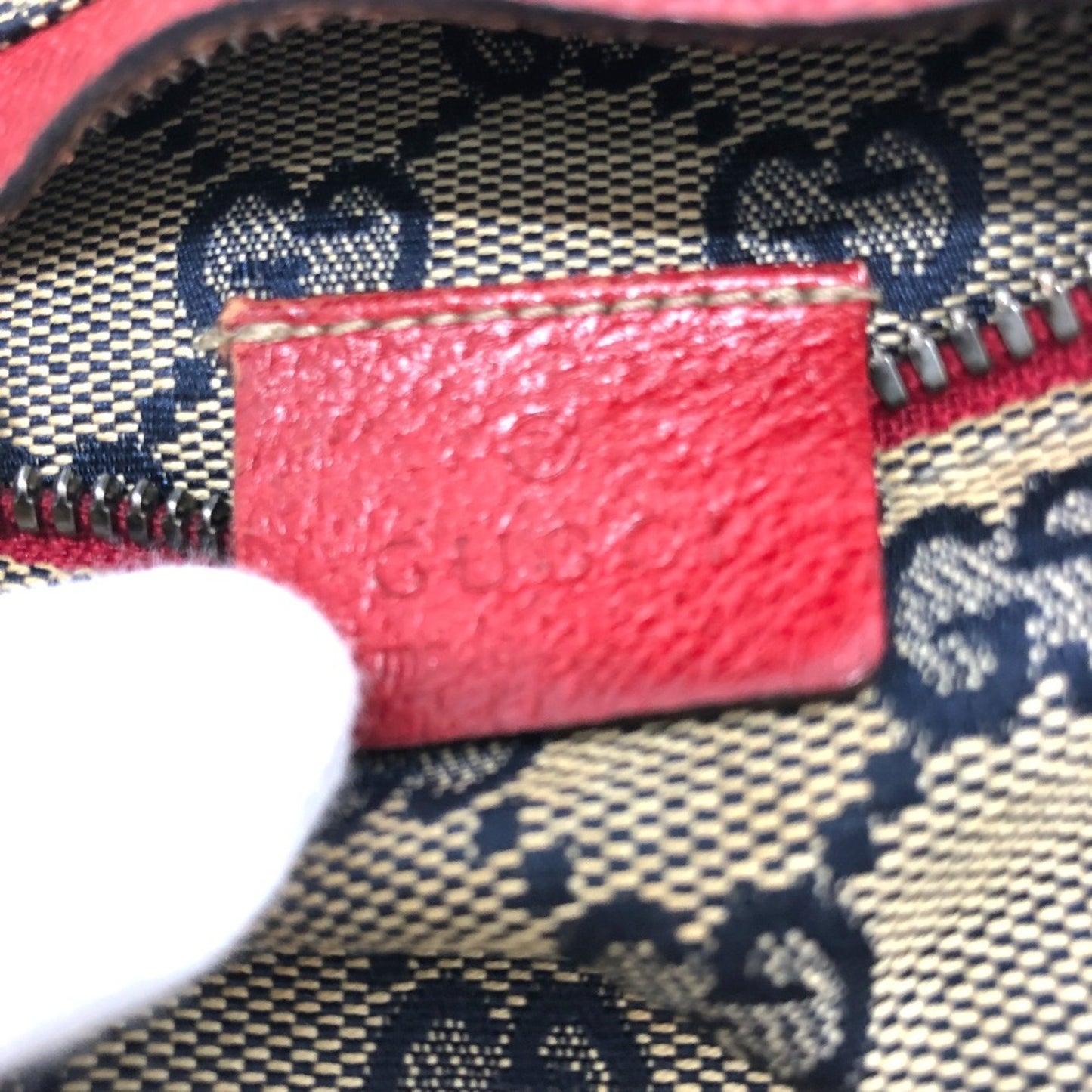 Gucci 28566 Gg/Logo Bag Waist Pouch Red Silverhardware