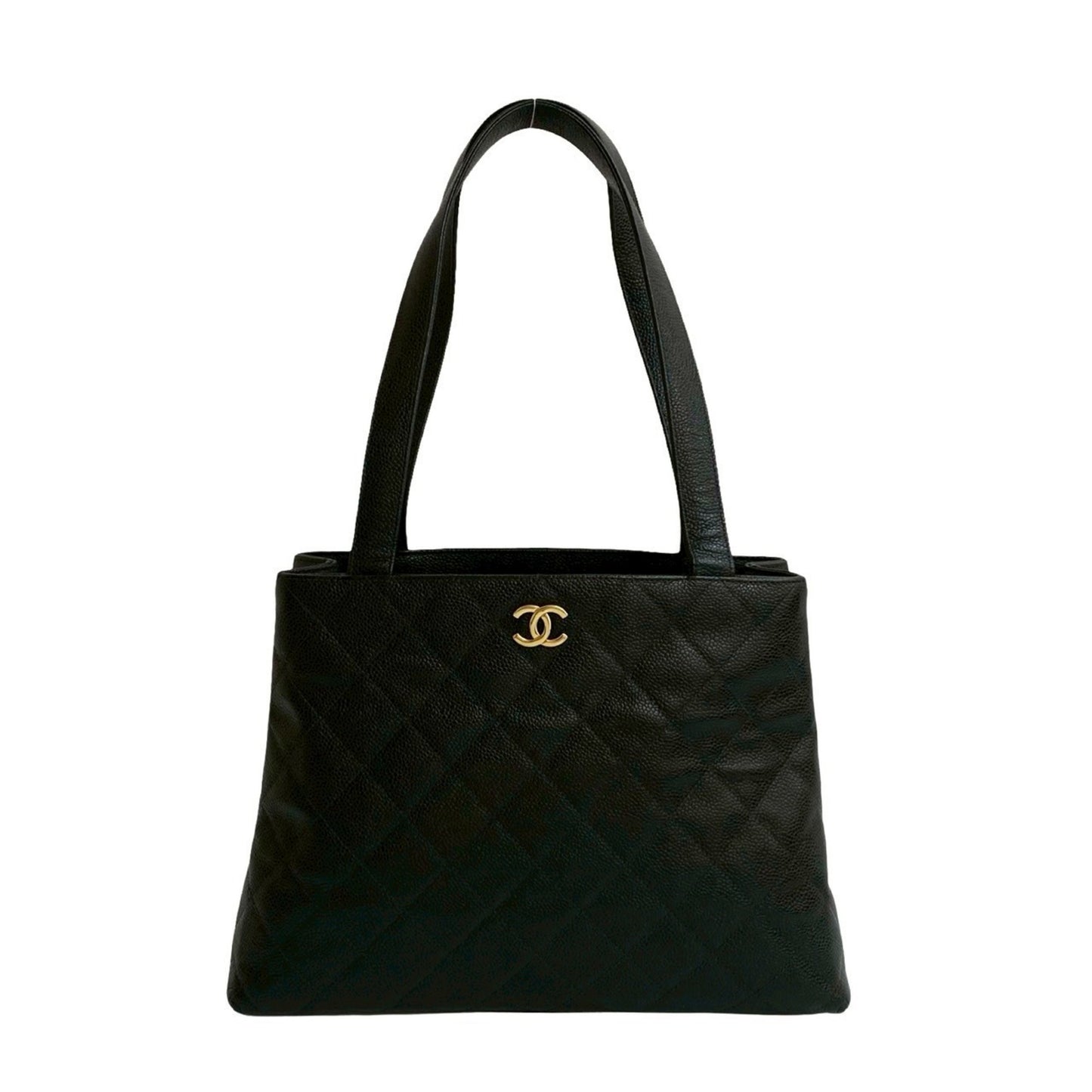 Chanel Matelasse Coco Mark Caviar Skin Tote Bag